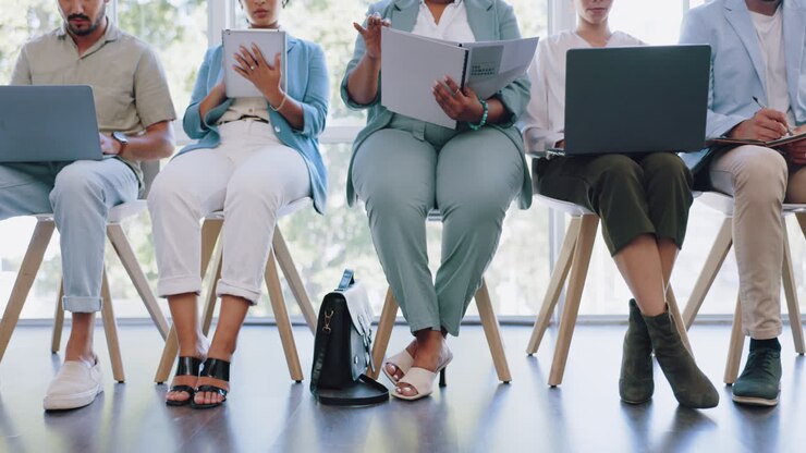 Recruitment, hiring and job interview waiting room