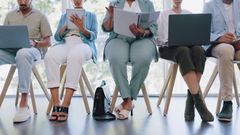 recruitment, hiring and job interview waiting room