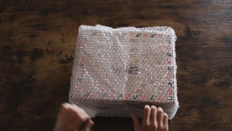 Unwrapping wine box