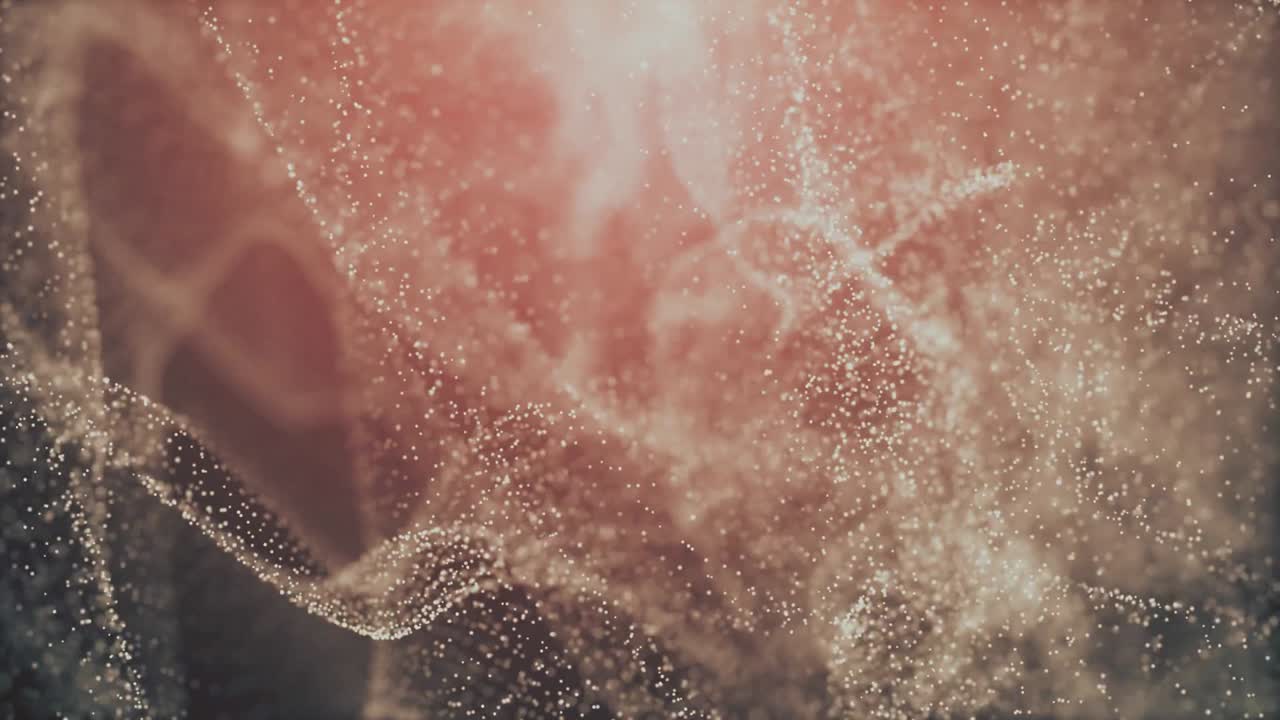 Abstract background 3d render. Chaotic particles with random size