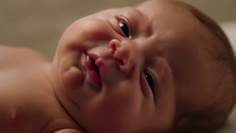 close-up of a newborn baby crying