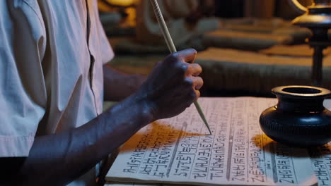 ancient egyptian scribes studying hieroglyphs