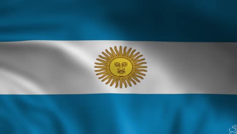 national flag of argentina waving background animation 3d rendered animation