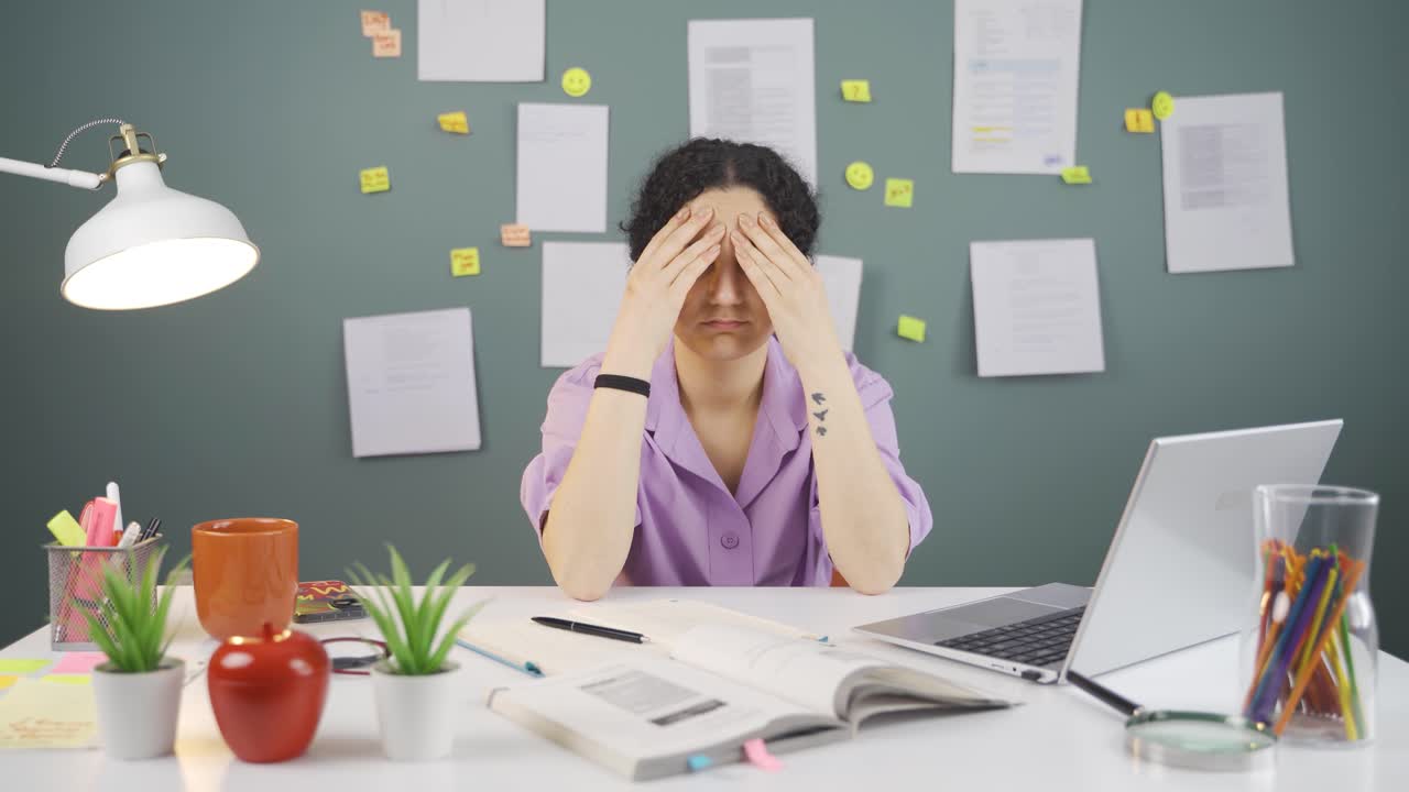 우울증에 걸린 여학생