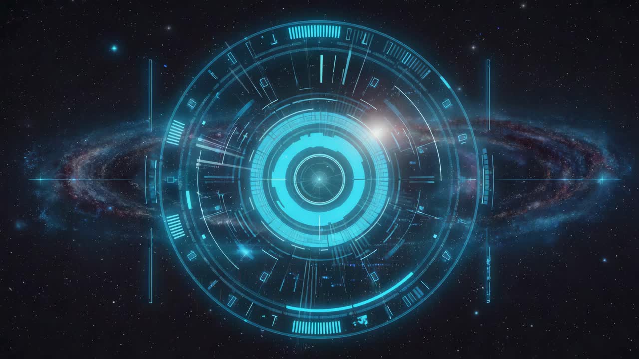 Futuristic HUD in Space