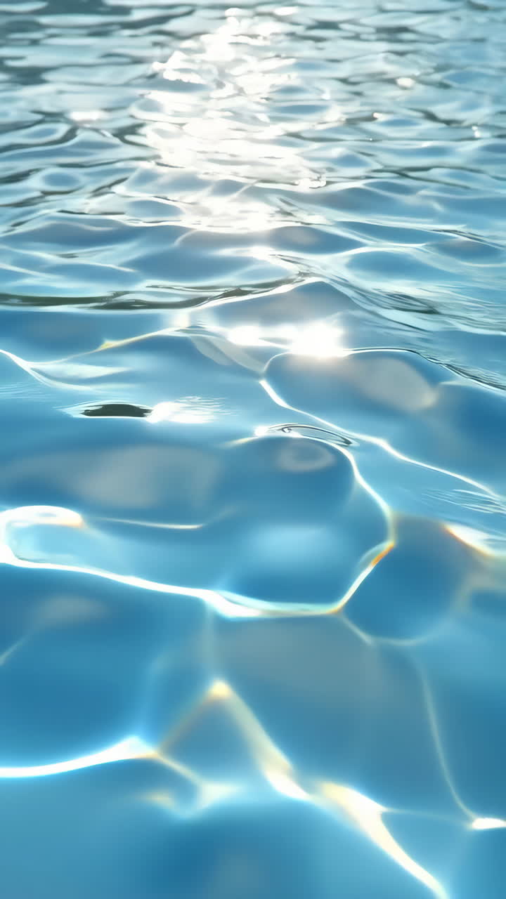 Rippling Blue Water Surface with Sunlight Reflections