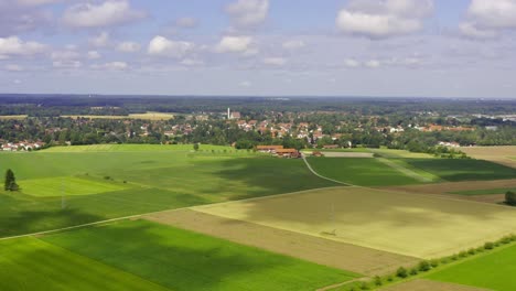 timelapse of moving shadows from the blue skyed clouds at a rural landscape