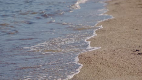 waves lapping onto shore