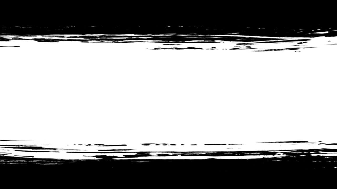 Animated Black and White Brush Stroke Wipe Transition