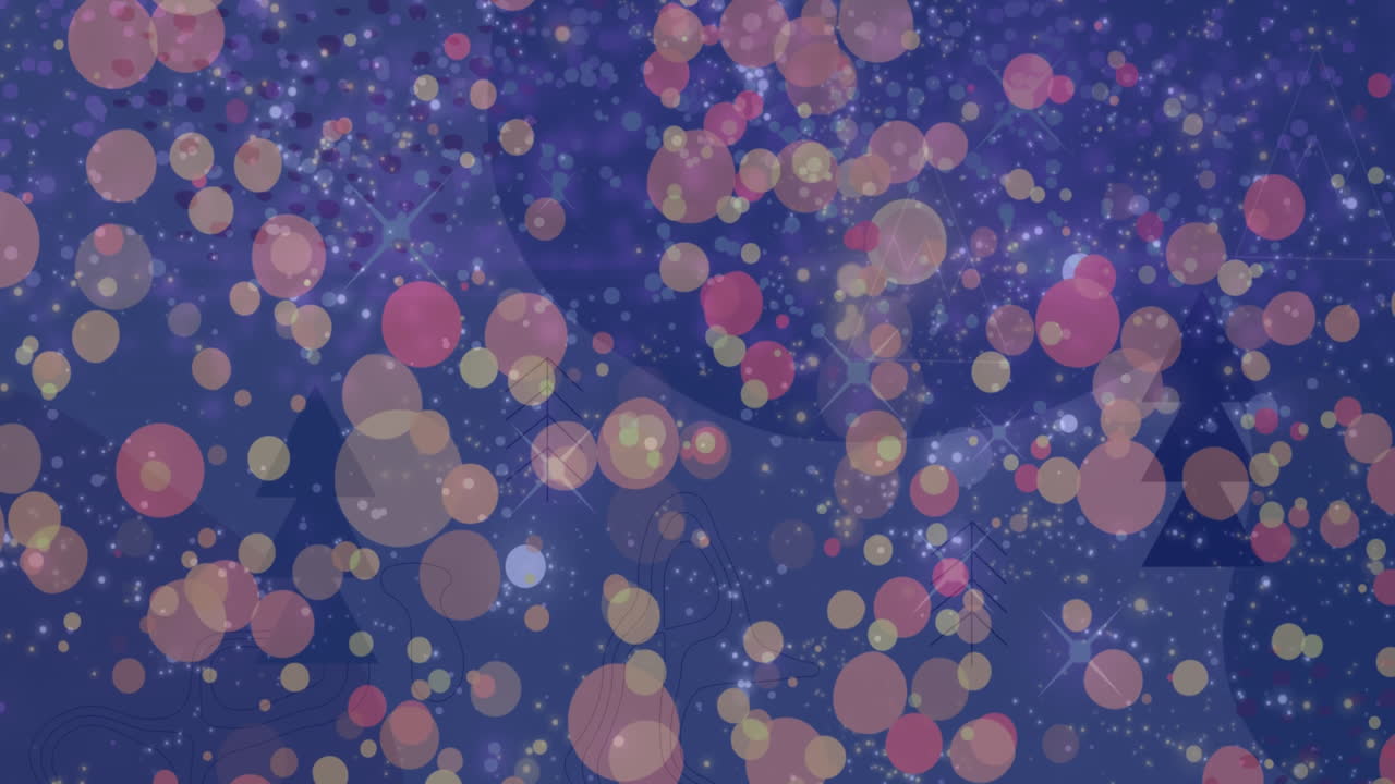 크리스마스 겨울 풍경 위에 내리는 눈의 애니메이션