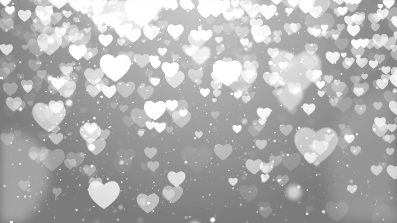 Abstract Grey and White Heart Background