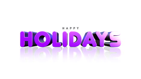 cartoon happy holidays cartoon text on white gradient