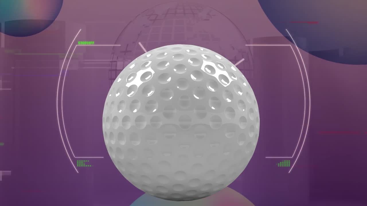 골프 공의 애니메이션 스 ⁇  스캐닝과 지구