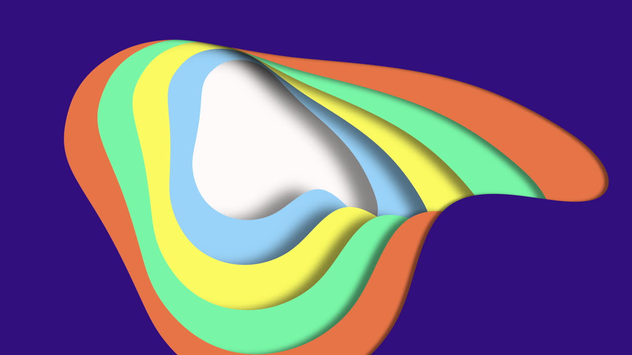Vibrant abstract shape a playful blend of color and form