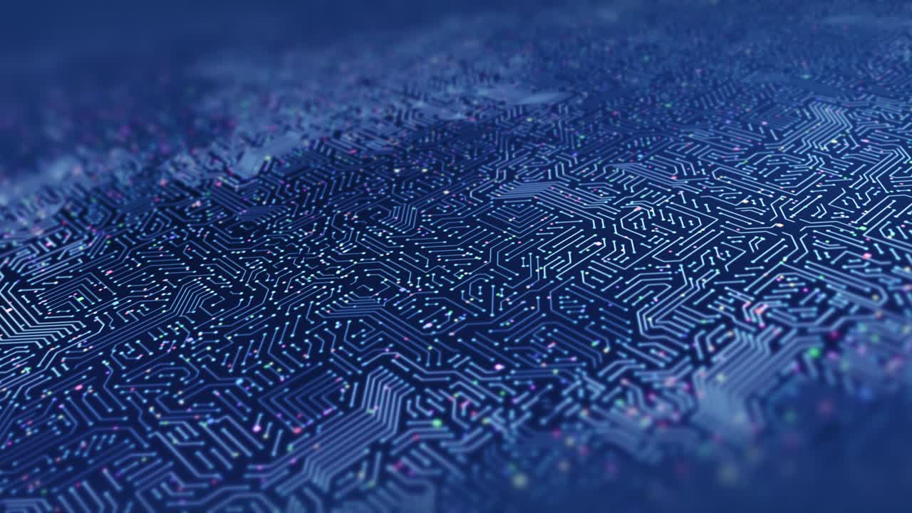 close up high tech circuit board. tecnologia futuristica. ciclo perfetto