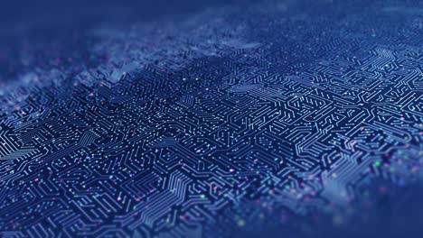 close up high tech circuit board. futuristic technology. perfect loop