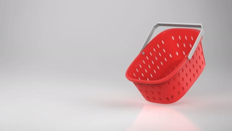 empty red shopping basket