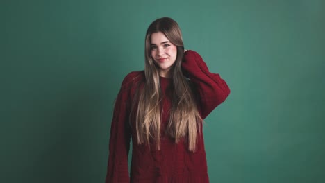 cute beauty young woman smiling at camera