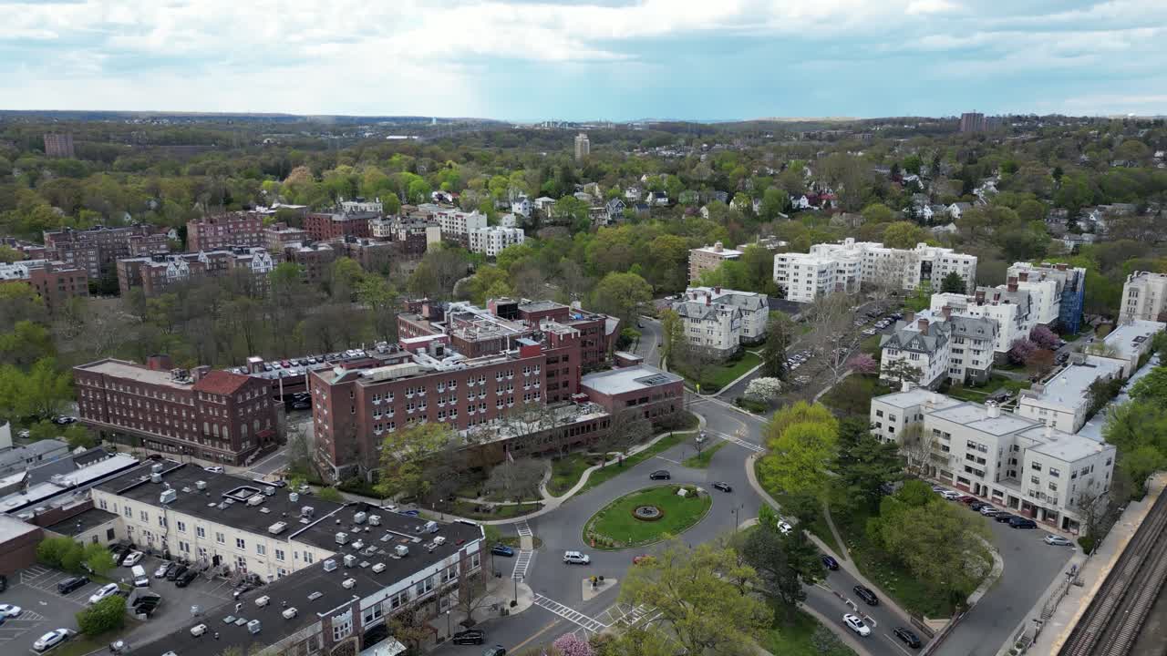 교외 주거 지역 의 공중 사진