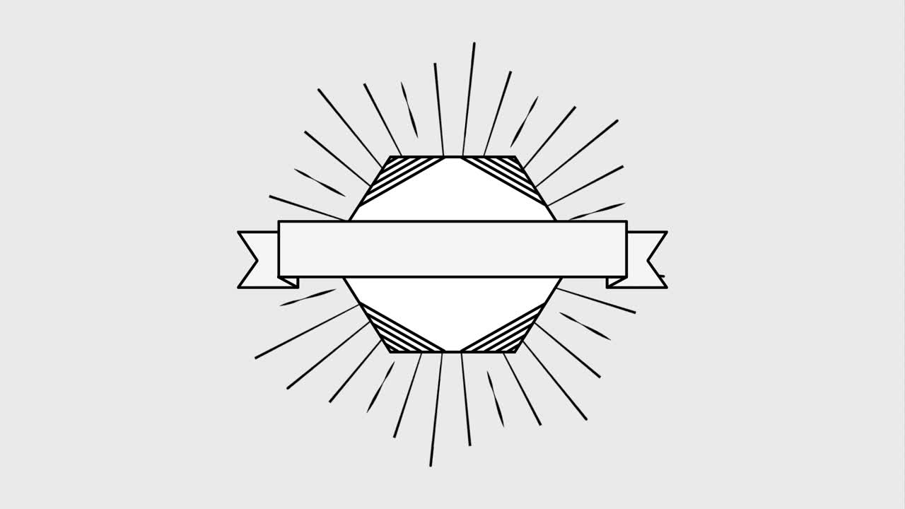 기하학적 빈티지 프레임 라벨