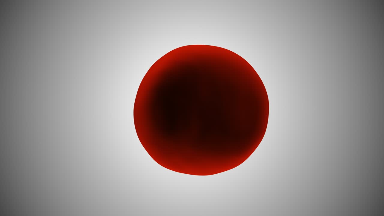 赤い波状の球状の表面アモルフな形の変形