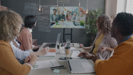 diverse team in a virtual meeting
