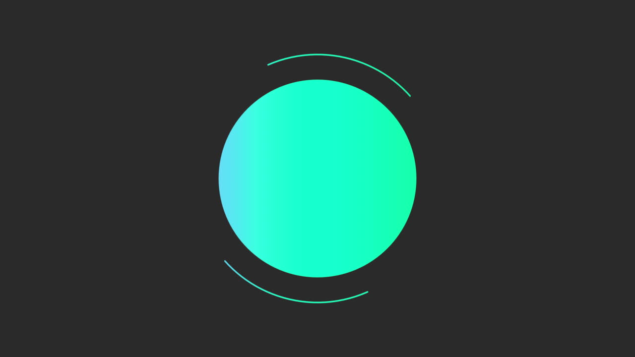 círculos geométricos verdes sobre degradado negro