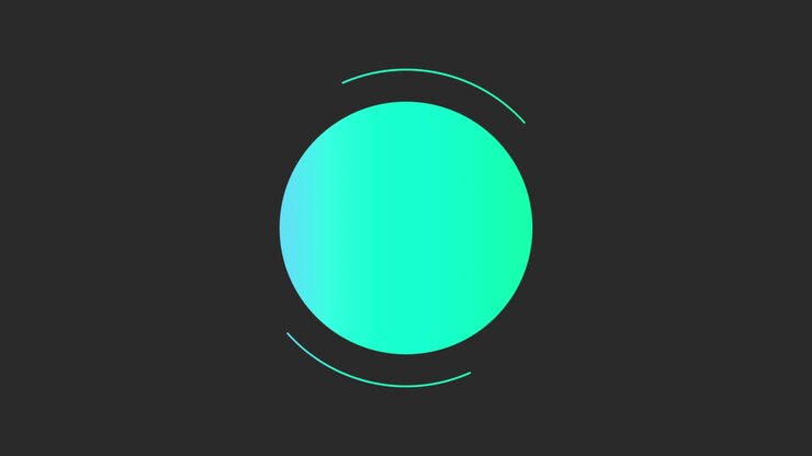 círculos geométricos verdes em gradiente preto