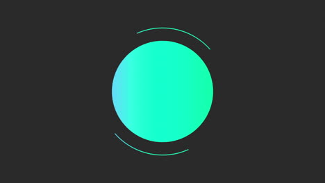 green geometric circles on black gradient