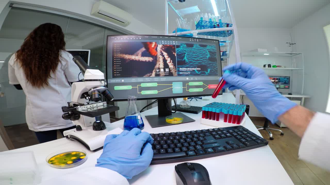 Scientists in a Laboratory Conducting Research