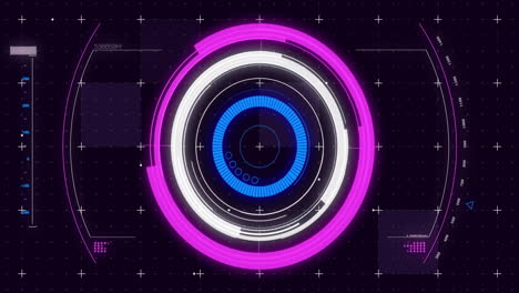 animation of scope scanning and data processing over black background