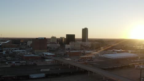 amarillo texas skyline city aerial