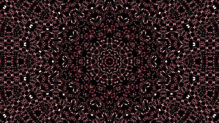 Beautiful abstract kaleidoscope that shines, a radiant light that regulates the subtle movements