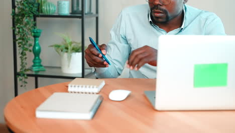 man working from home/office