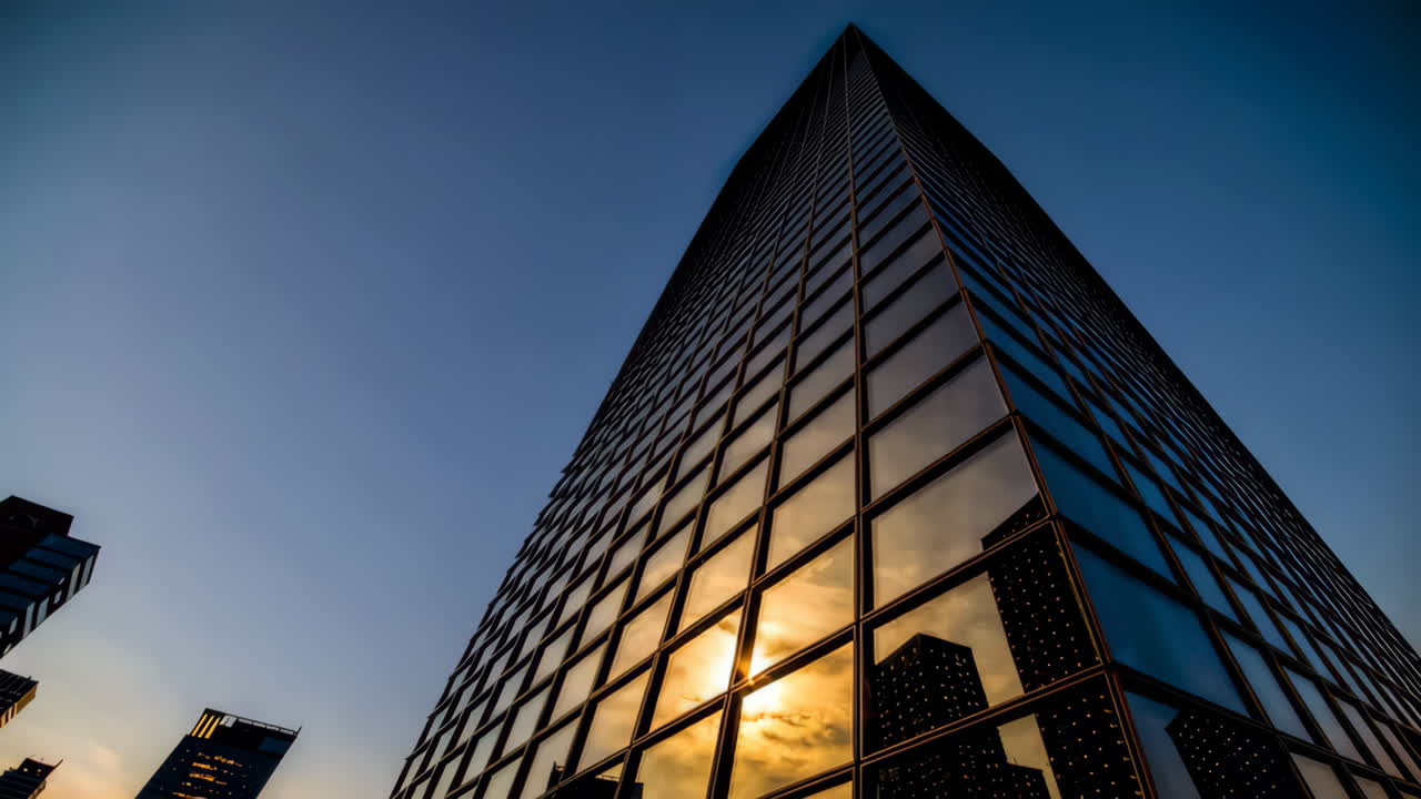 Modern Skyscraper at Sunset