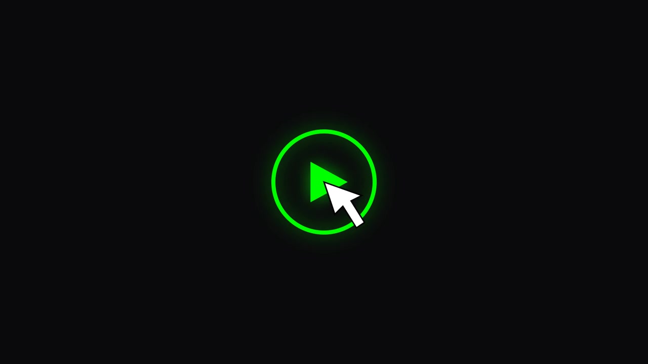 Digital Cursor Clicking on a Green Play Button Icon