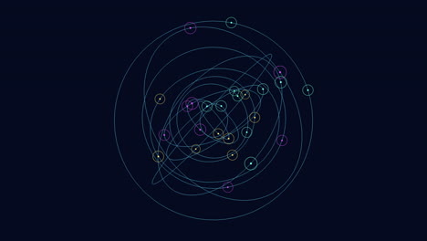 patrón circular de puntos de colores superpuestos en el diagrama