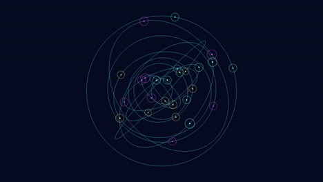 circular pattern of overlapping colored dots in diagram