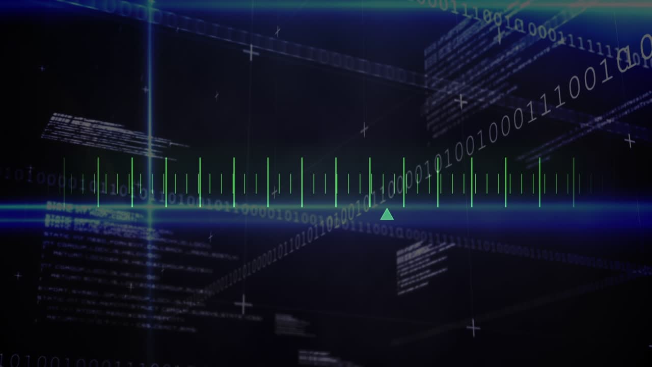 Animation of text with globe and network of connections