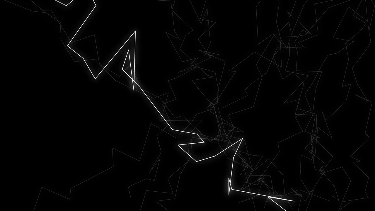Lampi digitali astratti su sfondo nero