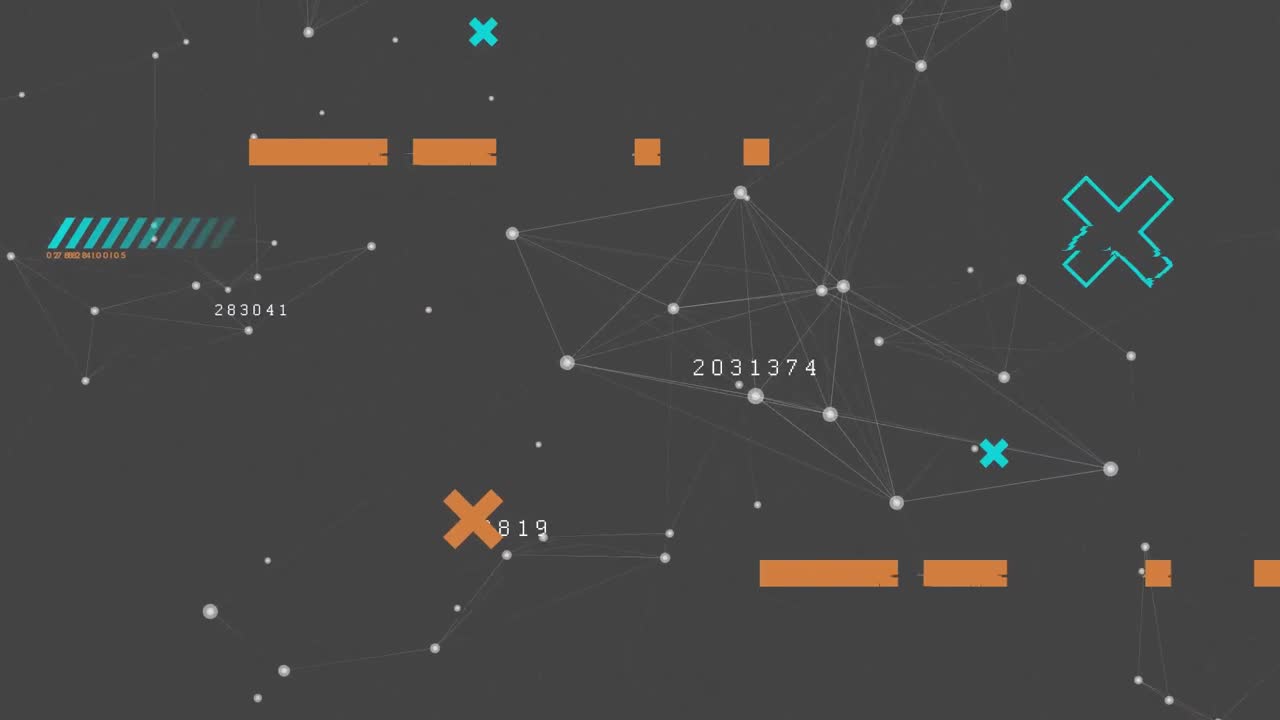 Different shapes and symbols with asymmetrical lines