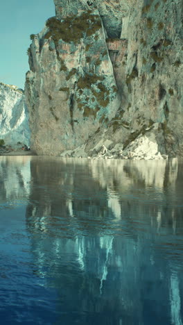 lago tranquilo que refleja la cordillera