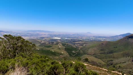 panning view of the paarl in western cape