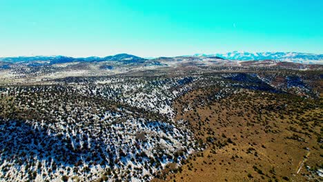 bosque de vista aérea en un paisaje de colinas cerca de reno, alto desierto de nevada