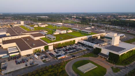 panoramic aerial view of ford rouge complex, dpt final assembly in dearborn, michigan, usa