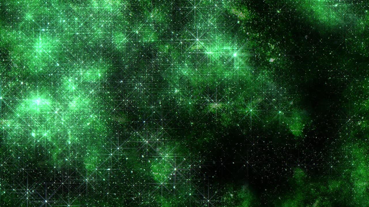 息をのむような輝く星雲と星々が暗い星空を照らす