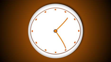 time revers animated clock animation. animated clock isolate on white background.