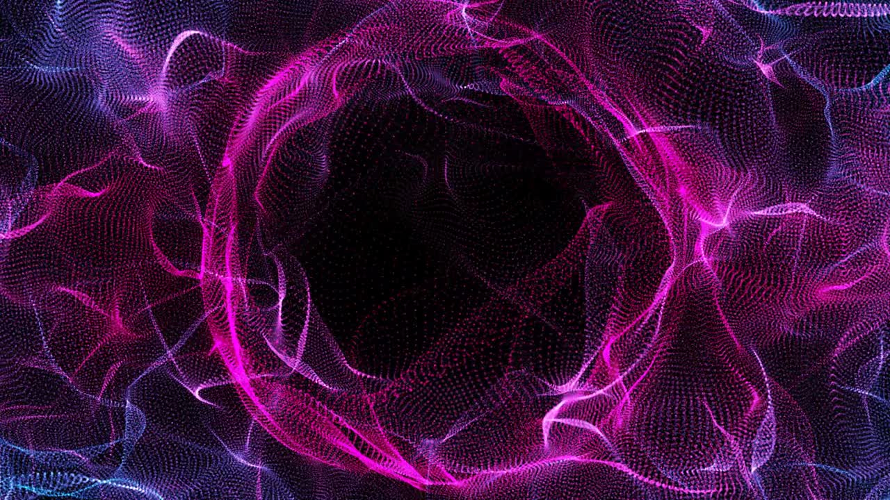 la esfera abstracta revela el logotipo de la explosión de partículas