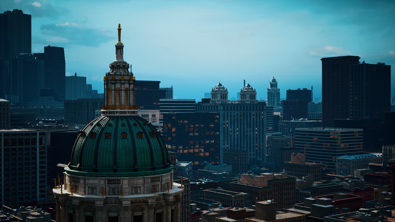 горизонт сент-луиса в сумерках