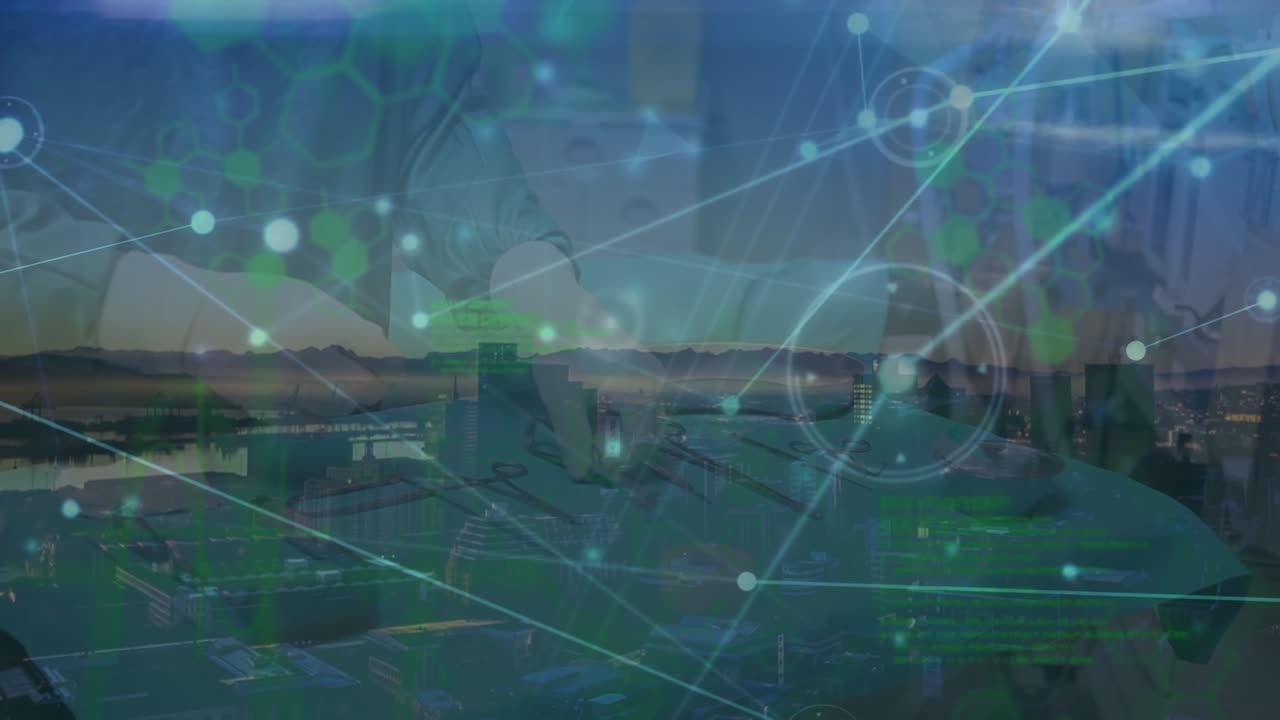 Animation of network of connections over computer servers